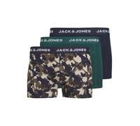 JACK&JONES PLUS JACCAMOFLAGE Trunks 3 Pack PLS Caleçon Boxeur, Navy Blazer/Pack:Navy Blazer-Deep Teal, 3XL Große Größen (Lot de 3) Homme