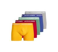 JACK&JONES PLUS Jackarry Solid Lot de 5 Trunks PLS, Tango Red/Pack:True Blue - Gold Fusion - Bottle Green - Chiseled Stone, XXXXXL