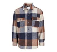 JACK&JONES PLUS Jjebradley Ollie Surchemise Ls Noos Pls Veste Chemise, Blazer Bleu Marine, 4XL Homme