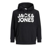JACK&JONES PLUS JJECORP Logo Sweat Hood Noos PS Hooded Sweatshirt, Black, 3XL Men's