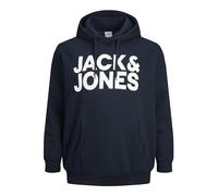 JACK&JONES PLUS JJECORP Logo Sweat Hood Noos PS Maillot de survêtement, Navy Blazer/Print:Large Print, 7XL pour des Hommes