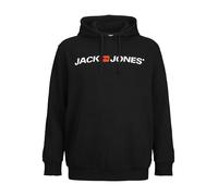 JACK&JONES PLUS Jjecorp Old Logo Noos Pls Sweat à Capuche Sweatshirt, Noir/Détails : Coupe Droite, 6XL Homme