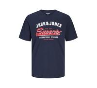 JACK&JONES PLUS Jjelogo Aw24 T-Shirt Rond à 2 col S Pls, Sky Captain, 5XL Hommes