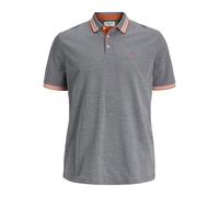 Jack&Jones Plus JJEPAULOS Polo SS Noos PLS, Bleu Marine/détail : Fluo, 5XL