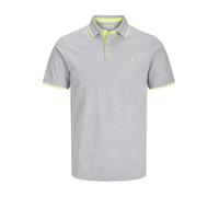 JACK&JONES PLUS JJEPAULOS Polo SS Noos PLS, Gris Clair chiné/détail : Fluo, 5XL