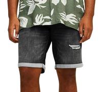 JACK&JONES PLUS Jjirick Jjicon Ge 622 I.K Sn Pls Short, Jean Noir, 44 cm