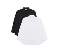 JACK&JONES PLUS JJJOE Lot de 2 t-Shirts LS MP PLS, Noir/Blanc, 4XL