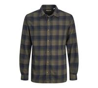 JACK&JONES PLUS Jjjoshua Fall Buffalo T-Shirt Ls Pls Chemise décontractée, Marron, 5XL Homme