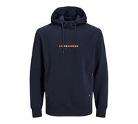 JACK&JONES PLUS Jjtree Sweat à Capuche Pls Sweatshirt, Navy Blazer/Print : Jack & Jones, 3XL Homme