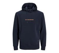 JACK&JONES PLUS Jjtree Sweat Hood Pls Sweatshirt à Capuche, Navy Blazer/Print:Jack&Jones, 4XL Grande Taille Homme