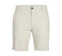 JACK & JONES PLUS JPSTDAVE JJLINEN Shorts AKM PS, Short Chino pour des Hommes, Wrought Iron/Detail:Solid, 48