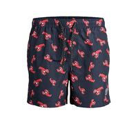 JACK & JONES PLUS Men's JPSTFIJI JJSWIM Animal LY SN PS Short de Bain Navy Blazer Taille 48, Blazer Bleu Marine.