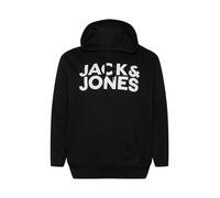 Jack & Jones Crop Logo Pluse Size Hoodie Noir 6XL Homme