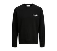 Jack & Jones Plus Sweat-shirt 'JJBrandon' noir / blanc, Taille 4XL