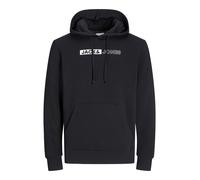 Jack & Jones Plus Sweat-shirt 'JJECorp' noir / blanc, Taille XXXL