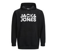 Jack & Jones Crop Logo Pluse Size Hoodie Noir 4XL Homme