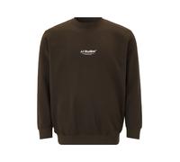 Jack & Jones Plus Sweat-shirt 'JJESOHO' marron / blanc, Taille 7XL