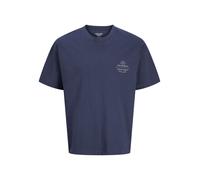Jack & Jones Plus T-Shirt beige foncé / bleu foncé / vert foncé / blanc, Taille 4XL