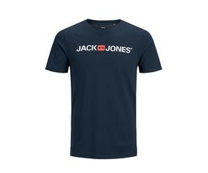 Jack & Jones Plus T-Shirt bleu marine / melon / blanc, Taille 7XL