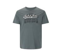 Jack & Jones Plus T-Shirt gris / noir / blanc, Taille 4XL