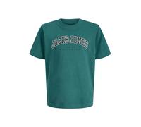 Jack & Jones Plus T-Shirt 'JJECaleb' émeraude / noir / blanc, Taille 5XL