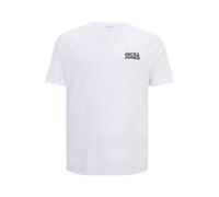 Jack & Jones T-shirt Jjecorp SS à col rond avec logo Noos Pls – Blanc/Noir, 4XL grande taille