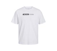 Jack & Jones Plus T-Shirt 'JJECORP' noir / blanc, Taille 7XL