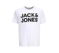Jack & Jones Plus T-Shirt 'JJECORP' noir / blanc, Taille XXXL