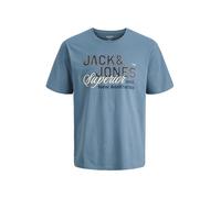 Jack & Jones Plus T-Shirt 'JJElogo' beige clair / marine / opal, Taille 6XL