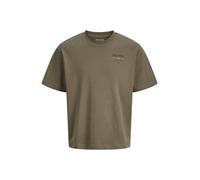 Jack & Jones Plus T-Shirt 'JJEUrban Edge Studio' beige / sépia / brun foncé, Taille 5XL