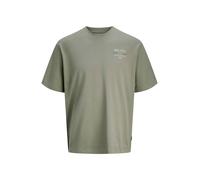 Jack & Jones Plus T-Shirt 'JJEURBAN EDGE STUDIO' gris / blanc, Taille XXXL