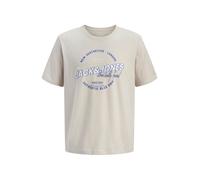 JACK & JONES Jjelogo SS Ss26 Sn Pls T-Shirt à col Rond à 2 Cols, Grande Taille, Beige Clair, 3XL