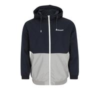 Jack & Jones Plus Veste mi-saison 'JJRush' bleu nuit / gris clair / blanc, Taille XXXL