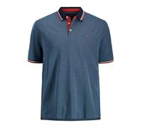 JACK & JONES Polo Homme Jjepaulos - Coupe Décontractée Taille Plus XXL-8XL Coton