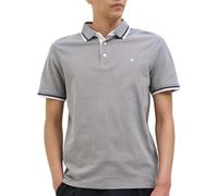JACK & JONES Polo Slim fit Homme JJEPAULOS uni Chemise été col Polo Manche Courte Coton piqué Basique, Couleurs:Gris-Clair-3, Size:XL