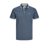 JACK & JONES Polo Slim fit Homme JJEPAULOS uni Chemise été col Polo Manche Courte Coton piqué Basique, Couleurs:pétrole, Size:L