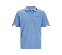 JACK & JONES Polo SS Jjcampa pour Homme, Pacific Coast/imprimé : Petit, S