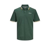 JACK & JONES Jjcampa Polo SS, Vert foncé/imprimé : Petit, S Hommes