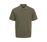 JACK & JONES Polo tricoté uni pour Homme, Tea Leaf, L