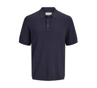 JACK & JONES Polo uni Jprccwilliam Knit SS Sn pour Homme, Bleu, XL