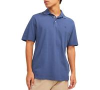 JACK & JONES Polo uni pour Homme, Bleu Marine., L