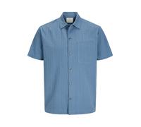 JACK & JONES Jprcceaston Seersucker S/S T-Shirt, Bleu Coronet, S