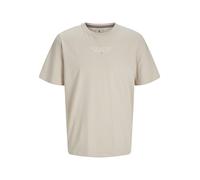 Jack & Jones Premium T-Shirt 'JPRBLUArchie' mastic / rouge / blanc, Taille S