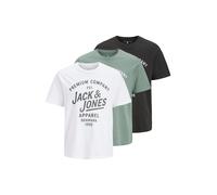 Jack & Jones Premium T-Shirt 'JPRBLUZANE' menthe / noir / blanc, Taille S