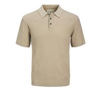 Jack & Jones Premium Tricoté Hommes Polo Décontracté Confort Chemise Mode Beige