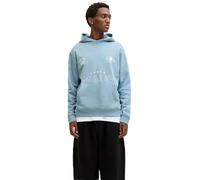 JACK & JONES Print Hood Sweat à Capuche imprimé Jcocrest, Blue Shadow, L Homme