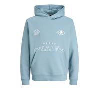 JACK & JONES Print Hood Sweat à Capuche imprimé Jcocrest, Blue Shadow, XXL Homme