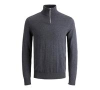 JACK & JONES Pull à col Montant et à Fermeture éclair pour Hommes de, Couleurs:Gris-foncé, Taille Chandail:XXL