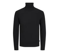 JACK & JONES Pull à col roulé Fin pour Homme Sweat Classique à col Rond, Manches Longues JJEEMIL, Couleurs:Noir, Taille Chandail:XL