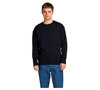 JACK & JONES Pull à Manches Longues col Rond de Base pour Homme sans Capuche - Pull Chaud JJESTAR, Couleurs:Noir, Taille Chandail:S